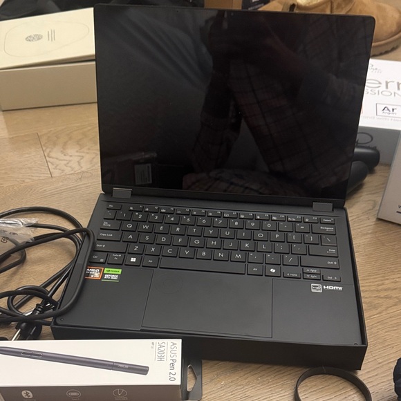 Black Laptop with Accessories